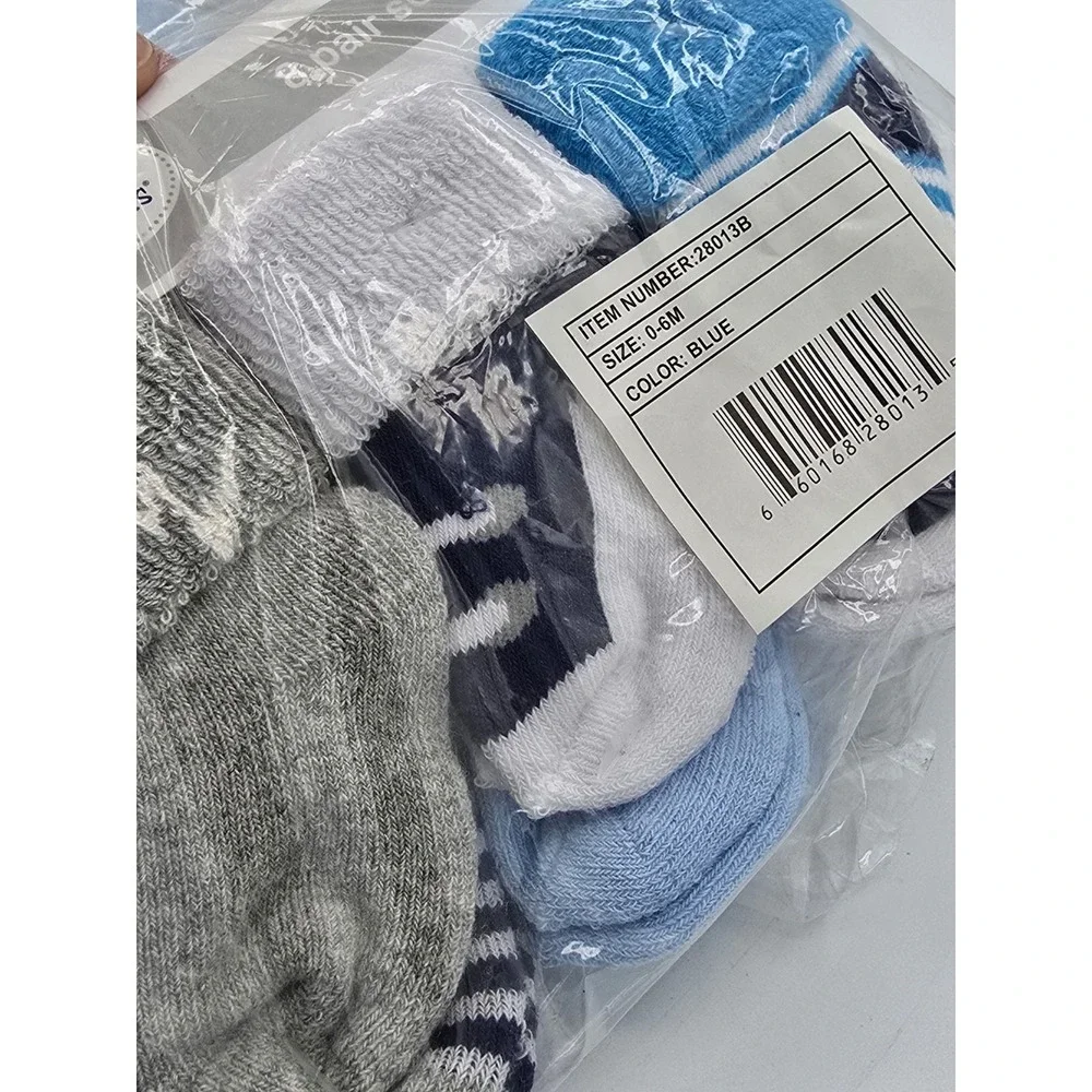 2 Lot Of 8-Pairs Luvable Friends Socks,  Color: Navy Blue Shoes